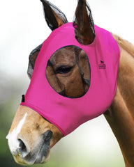 Harrison Howard fly mask with eye-space for unobstructed vision and comfort.