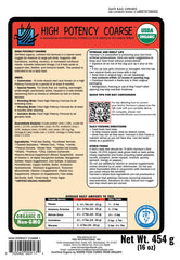 Harrison's certified organic heritage ingredients close-up; premium nutrition for parrots.