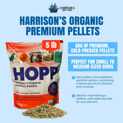 Harrison's HOPP cold-pressed pellets ready for daily meals
