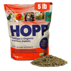 Harrison's HOPP premium pellets in a 5 lb bag for small to medium birds