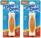 Hartz Chew'n Clean Tuff Bone bacon-flavored small dog toy close-up bone shape for durable chewing and scent appeal