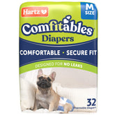 Hartz Comfitables Size M diapers in 32-count pack for travel and training