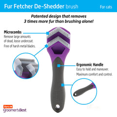 Hartz Fur Fetcher micro-combs remove fur safely without metal blades