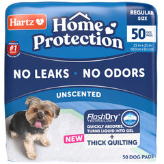 Hartz Home Protection 6-layer pad absorption helps manage accidents on floors.