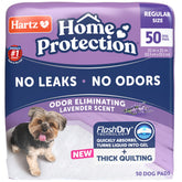 Hartz Home Protection lavender dog pads in a box for easy cleanup.