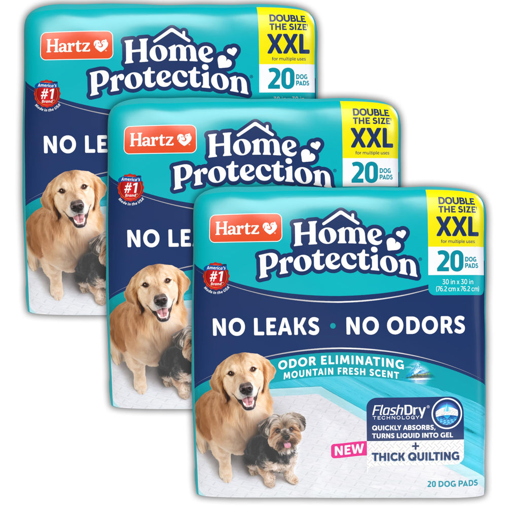 Hartz Home Protection XXL pad top view shows generous size for mess containment.