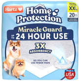 Hartz Miracle Guard pad demonstrates 3x absorbency for heavy messes.