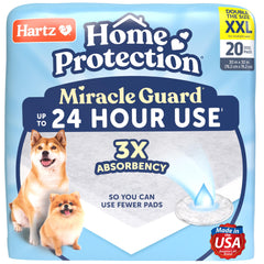 Hartz Miracle Guard pad demonstrates 3x absorbency for heavy messes.