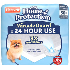 Hartz Miracle Guard pad pack shot highlights durable protection for extended use.