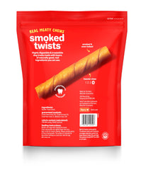 Hartz Oinkies smoked twists closeup of the twisted chews and chewy texture.