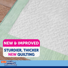 Hartz waterproof backing protects flooring from leaks during bathroom breaks.