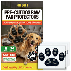 HASHI pre-cut XXL paw grips for precise fit and enhanced traction on hardwood