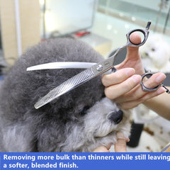 Hashimoto curved fluffer ideal for face, paws, and body shaping.