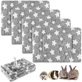 Haull guinea pig bedding with gray star pattern keeps pets dry and comfy.