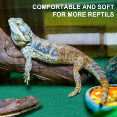 Haull reptile carpet green terrarium liner close-up showing soft texture