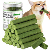 HavenJanny cat grass teething stick packaging shows crisp, resealable can for fresh treats