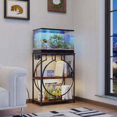 HavenlyYouth 10gal stand side view highlighting slim footprint for tight spaces.