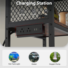 HavenlyYouth heavy-duty metal frame provides stable aquarium support at home.