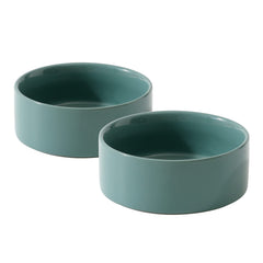 Havniva cat water bowl set two shows dual ceramic bowls for whisker-friendly dining.