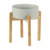 Havniva ceramic raised dog bowl with stand supports comfortable feeding for large breeds.