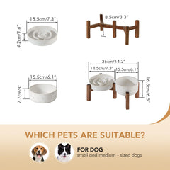 Havniva ceramic dog bowl with smooth glaze keeps facial area cleaner.