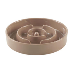 Havniva ceramic slow-feeder bowl front view with stable, spill-resistant design for calmer meals.