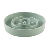 Havniva ceramic slow feeder bowl front view promotes slower eating and portion control.