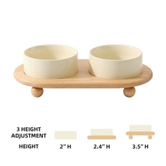 Havniva raised cat bowl wide opening reduces whisker fatigue during meals.