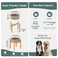 Havniva wooden stand keeps the feeder stable for large dogs