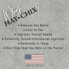 Hay Chix marine-grade nylon material highlights durability and UV resistance