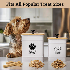 HB Design Co. airtight bamboo lid closeup showing moisture seal for treats.