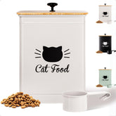 HB Design Co cat food container with 25-cup capacity keeps kibble fresh.