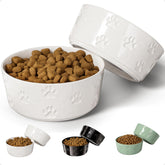 HB Design Co ceramic dog bowls set of 2 for medium dogs, 6.5 inch wide.