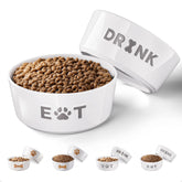 HB Design Co ceramic dog bowls with anti-slip base for stable meals.