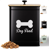 HB Design Co. dog food container with airtight lid keeps kibble fresh.