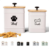 HB Design Co. dog treat container 8x6 exterior on counter, ideal for snack storage.
