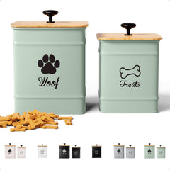 HB Design Co dog treat container 8x6 front view with spacious storage