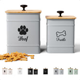 HB Design Co dog treat container 8x6 inch on counter keeps treats fresh.