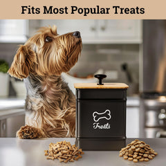 HB Design Co. bamboo lid close-up preserving moisture for treats.