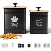 HB Design Co. 8x6 inch dog treat jar on counter for easy access