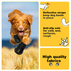 Hcpet dog boots soft four-sided stretch fabric for comfortable paws.