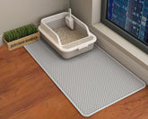HCY&WLD cat litter mat with concealed double layer traps paw litter and keeps floors clean.