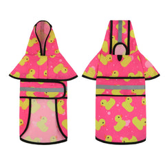 HDE harness opening on XL raincoat for easy leash attachment