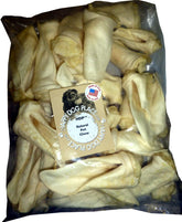 HDP large lamb ears front view, soft chew suitable for puppies and small dogs.