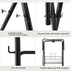 HDYEGY detachable saddle rack offers flexible display and safe storage.