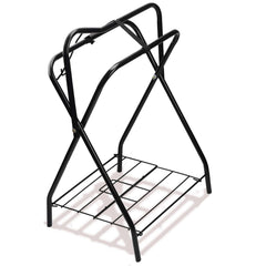 HDYEGY saddle rack folded for compact storage and quick setup.