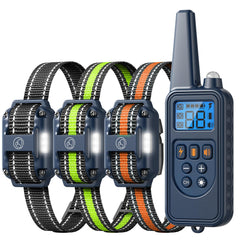Heaflex shock collar with remote, front view for versatile dog training.