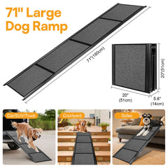 HEALLILY dog ramp 20-inch wide for stable footing