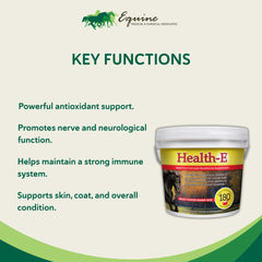 Health-E Vitamin E powder for feed ready to mix into daily rations.