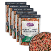 Health Extension Gently Cooked Duck & Kale dog food pouch shows home-cooked quality and convenience